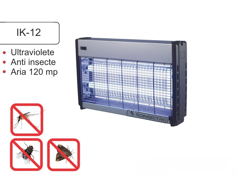 Mini distrugator insecte cu lampi UV pentru terase IK 12 (acopera aprox. 120 mp)  